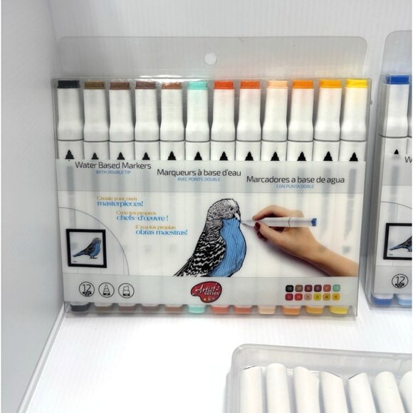 3 Packs Double Tip Water-Based Markers 12 Colors Each Art Craft Drawing - Picture 3 of 7
